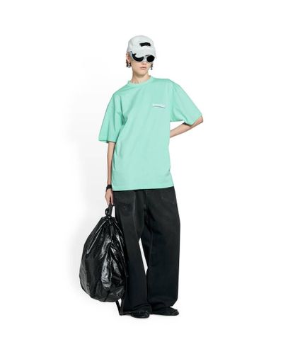 Balenciaga Trash Bag Large Pouch - Green