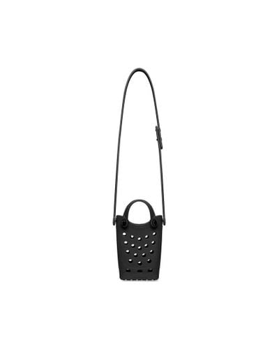 Balenciaga CrocsTM phone holder con correa - Negro