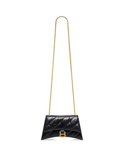 Balenciaga Crush Xs Chain Bag Quilted - Black