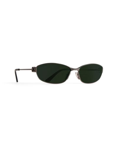 Balenciaga Mercury Oval Sunglasses - Green