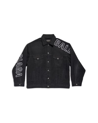Balenciaga Outline Large Fit Jacket - Black