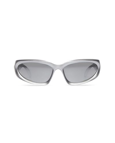 Balenciaga Swift Oval Sunglasses - Gray