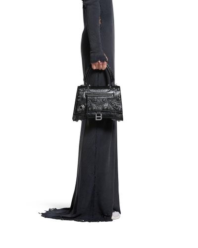 Balenciaga Hourglass X Le Cagole Medium Handbag - Black