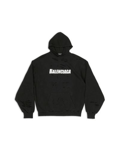Balenciaga Caps destroyed hoodie - Nero