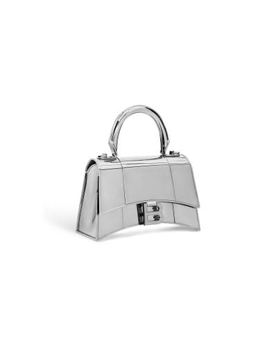 Balenciaga Hourglass Metal Xs Handbag - White