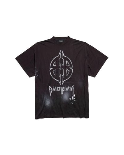 Balenciaga Metal Bb Stencil T-shirt Oversized - Black