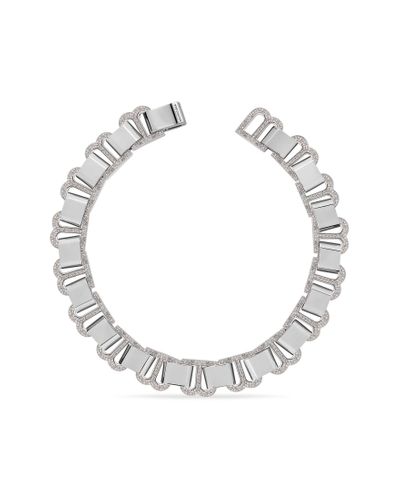Balenciaga Hourglass Necklace Choker - Metallic