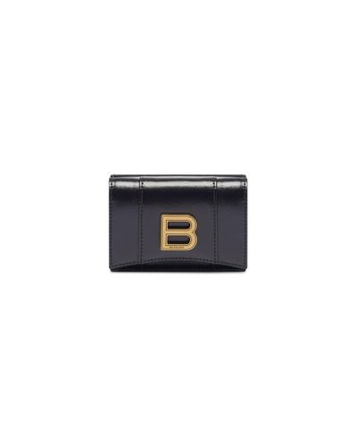Balenciaga Hourglass Mini Wallet - Black