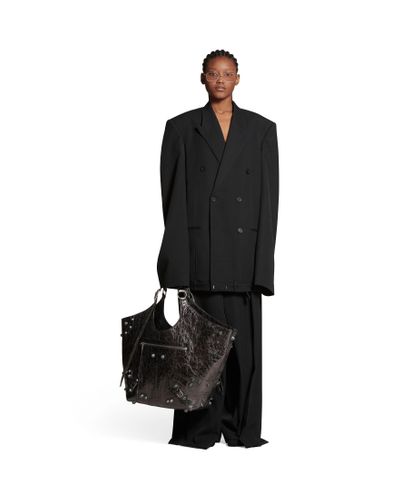 Balenciaga Large Le Cagole Carry All Tote Bag - Black