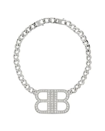 Balenciaga Bb 2.0 Necklace - Metallic