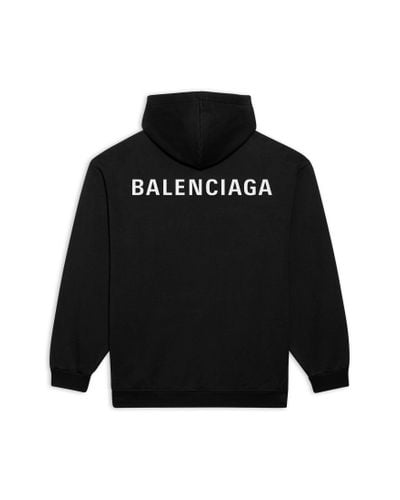 Balenciaga Logo-print Hoodie - Black