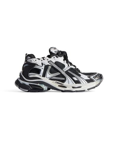 Balenciaga Runner Mesh And Faux-leather Low-top Sneakers - Black