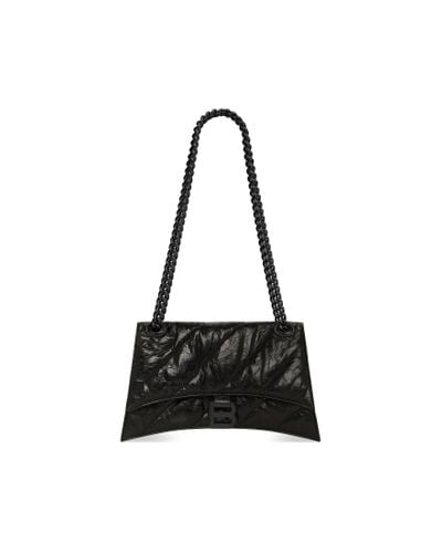 Balenciaga Crush Small Chain Bag Quilted - Black