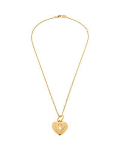 Balenciaga Amour Heart Necklace - Metallic