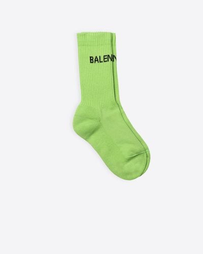 Balenciaga Logo Knit Socks - Green