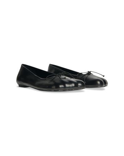 Balenciaga Anatomic Leather Ballerina Shoes - Black