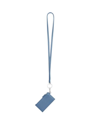Balenciaga Cash Card Case On Keychain - Blue