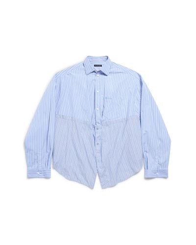 Balenciaga Camicia cut up oversize - Blu