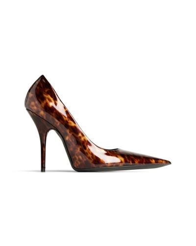 Balenciaga Knife 110 mm pumps mit tortoise shell-print - Braun