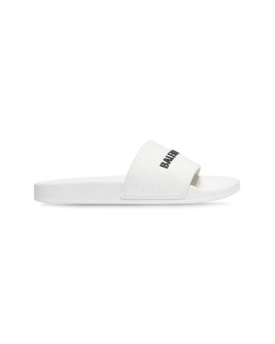 Balenciaga Pool Slide Sandal - White