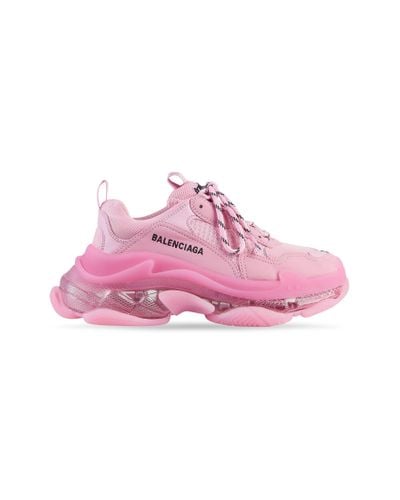 Balenciaga Triple S Clear Sole Sneaker - Pink