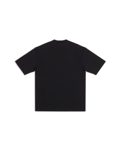 Balenciaga Logo Embroidered T-shirt - Black