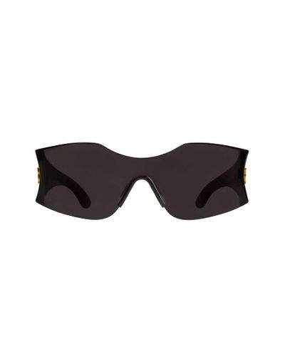 Balenciaga Hourglass Mask Sunglasses - Brown