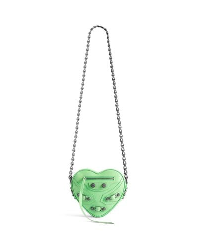 Balenciaga Minibolso le cagole heart - Verde