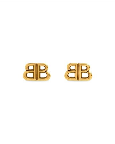 Balenciaga Monaco Stud S Earrings - Metallic