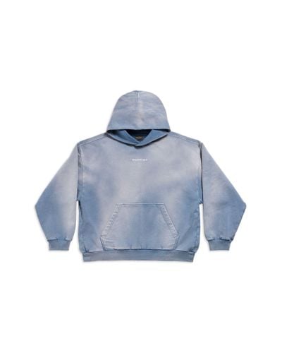 Balenciaga Back hoodie medium fit - Blau
