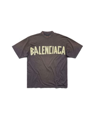 Balenciaga Camiseta tape type medium fit - Gris
