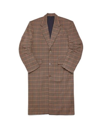 Balenciaga Tailored Knitted Coat - Brown