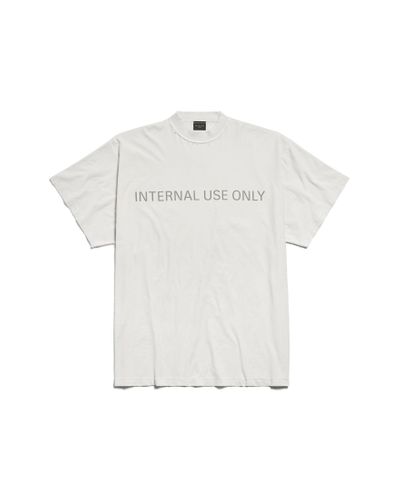 Balenciaga Camiseta inside-out internal use only oversize - Blanco