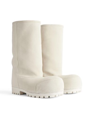 Balenciaga Alaska Fur High Boot - White