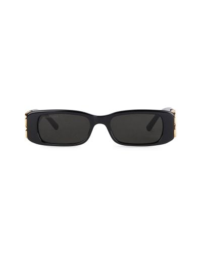 Balenciaga Dynasty Rectangle Sunglasses - Black