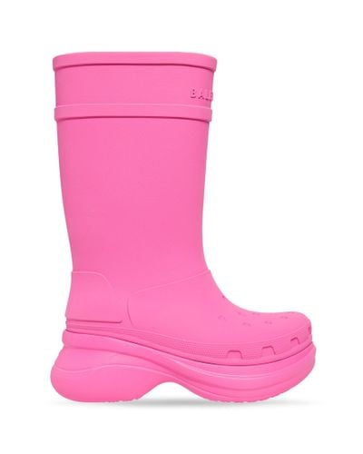 Balenciaga X Crocs Logo-embossed Boots - Pink