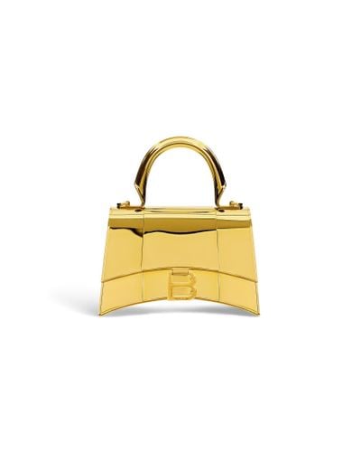Balenciaga Hourglass Metal Xs Handbag - Yellow