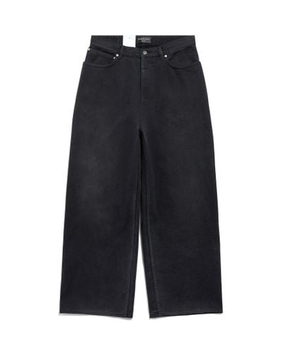 Balenciaga Denim Size Sticker baggy Pants - Black