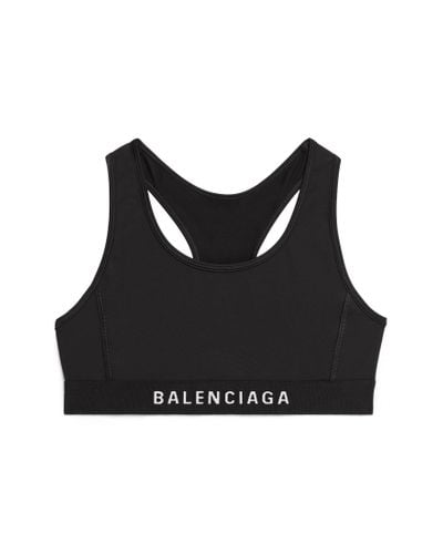 Balenciaga Sport-BH mit Logo - Schwarz
