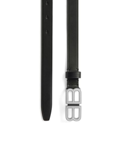 Balenciaga Bb Hourglass Thin Belt - Black