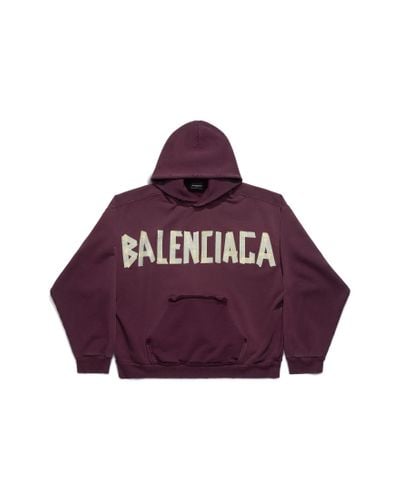 Balenciaga Tape type ripped pocket hoodie large fit - Lila