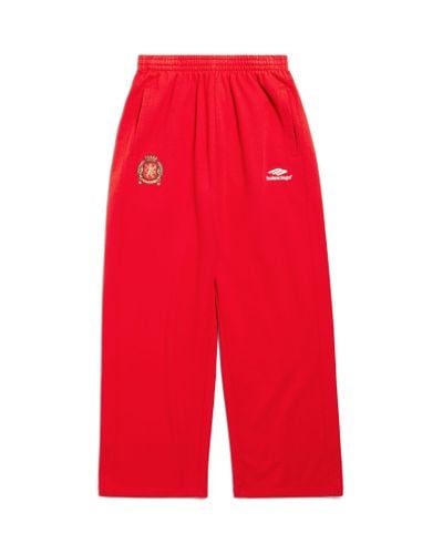 Balenciaga Pantalón de chándal baggy soccer - Rojo