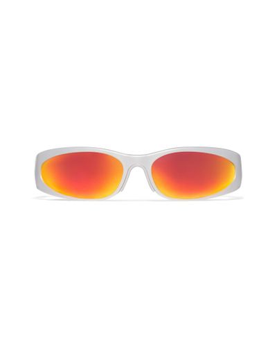 Balenciaga Reverse Xpander 2.0 Rectangle Sunglasses - Orange