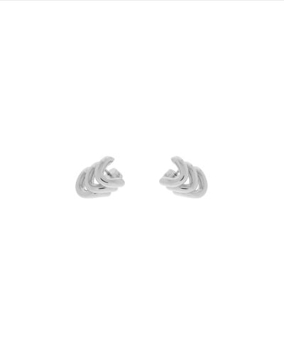 Balenciaga Loop Trio Earrings - White