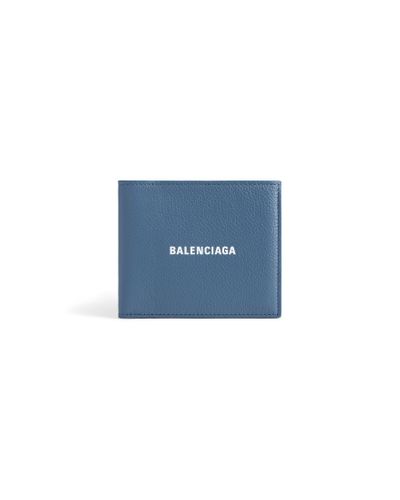 Balenciaga Portafoglio pieghevole quadrato cash - Blu
