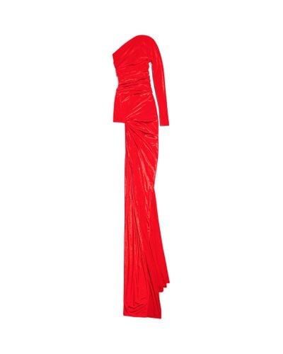 Balenciaga Vestido asimétrico - Rojo
