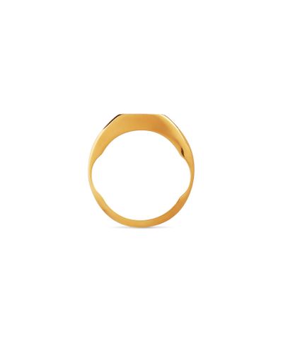 Balenciaga Maxi Signet Ring - Metallic