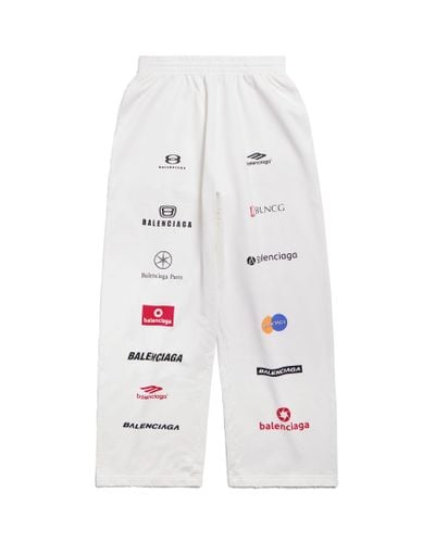 Balenciaga Pantaloni da tuta baggy top league - Bianco