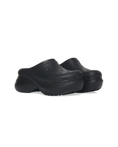 Balenciaga X Crocs Platform-sole Rubber Mules - Black