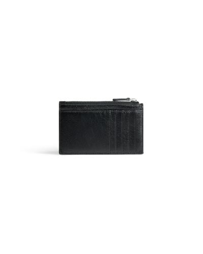 Balenciaga Cash Large Long Coin And Card Holder Diy Metal - Black